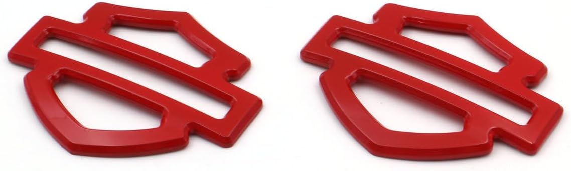 2PCS Metal Red CVO Custom Metal Tank Emblems Show Gloss Finish (Red)