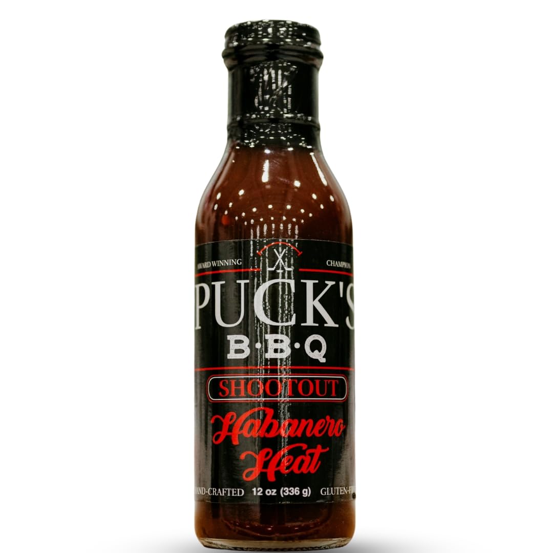 Puck's BBQ Shootout - Habanero Heat Sauce, 12 oz BBQ Sauce