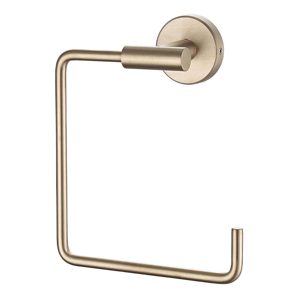 JQK Toallero de bronce champán, soporte cuadrado de acero inoxidable para baño, soporte de pared de 6 pulgadas, TR140-CB