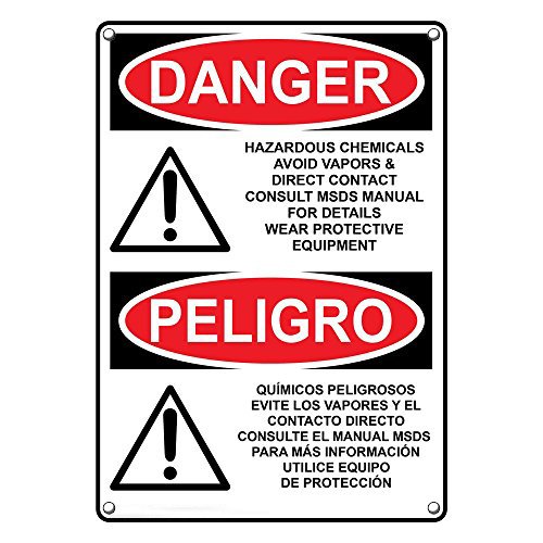 Weatherproof Plastic Vertical OSHA Danger Hazardous