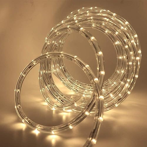 XUNATA 220V-240V LED Lichterschlauch Licht Leiste 36LEDs/m IP65 Wasserdicht Schlauch Seil Lichter für Innen Außen Garten Party Weihnachten Deko（Warmweiß，3M