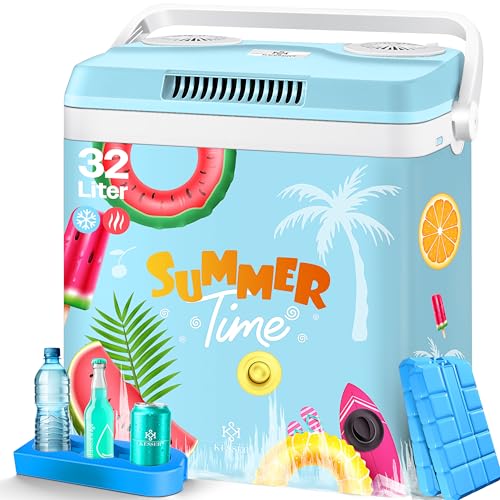 KESSER® Glacière thermoélectrique 32 L pour garder au chaud et au frais | Glacière / 12 V, prise...