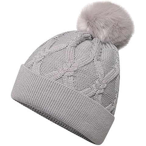 Pro Climate Cable Knit Womens Hat - Storm Grey - OneSize Cover