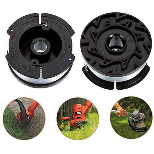 Image of THTEN AF-100 Trimmer Spool Compatible with Black+Decker GH600 GH900 LST201 | Compatible with Black Decker LSTE525 BESTA510 30ft 0.065 inch Refill Line AFS Weed Eater Edger with RC-100-P Spool Cap Covers 8PK