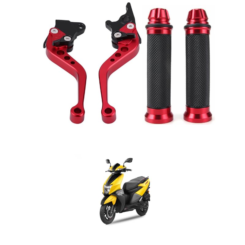 Universal CNC Aluminum Motorcycle Modification Disc Brake Lever And Grip Motorcycle Modification Double Disc Brake Lever for Motorcycles, Scooters Comfortable With NTO-RQ-image-38