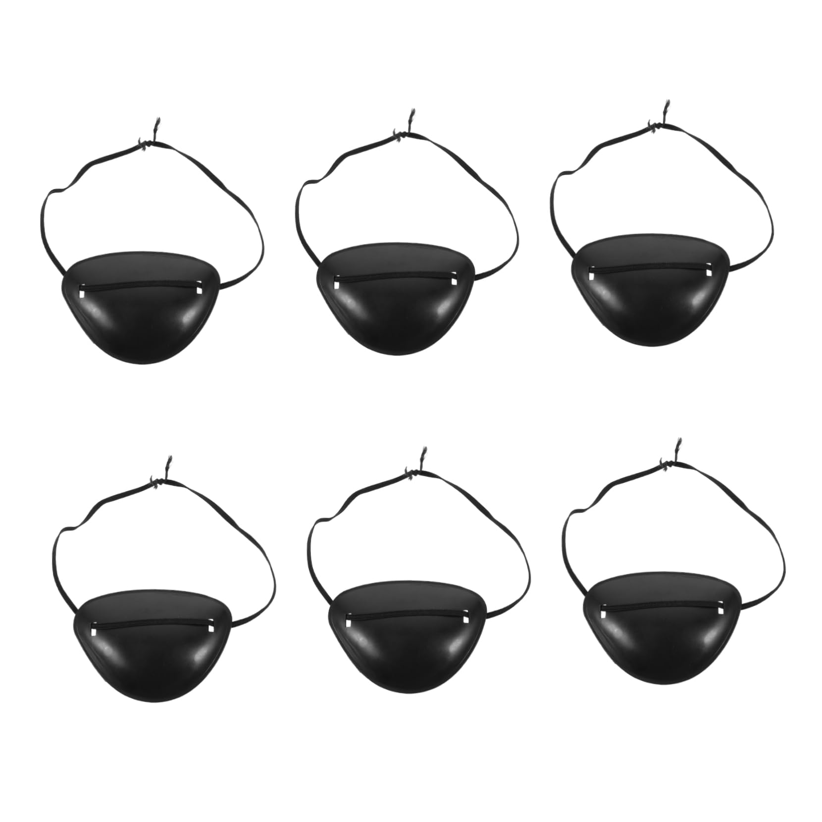 GALPADA Halloween Eye Mask 6pcs Pirate Cosplay Eye Patches Party Decorations Comfortable and Lightweight Black