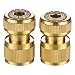 Produktbild GardenMate® 13mm (1/2") MESSING Schlauchverbinder Schlauchstück und Wasserstop Set