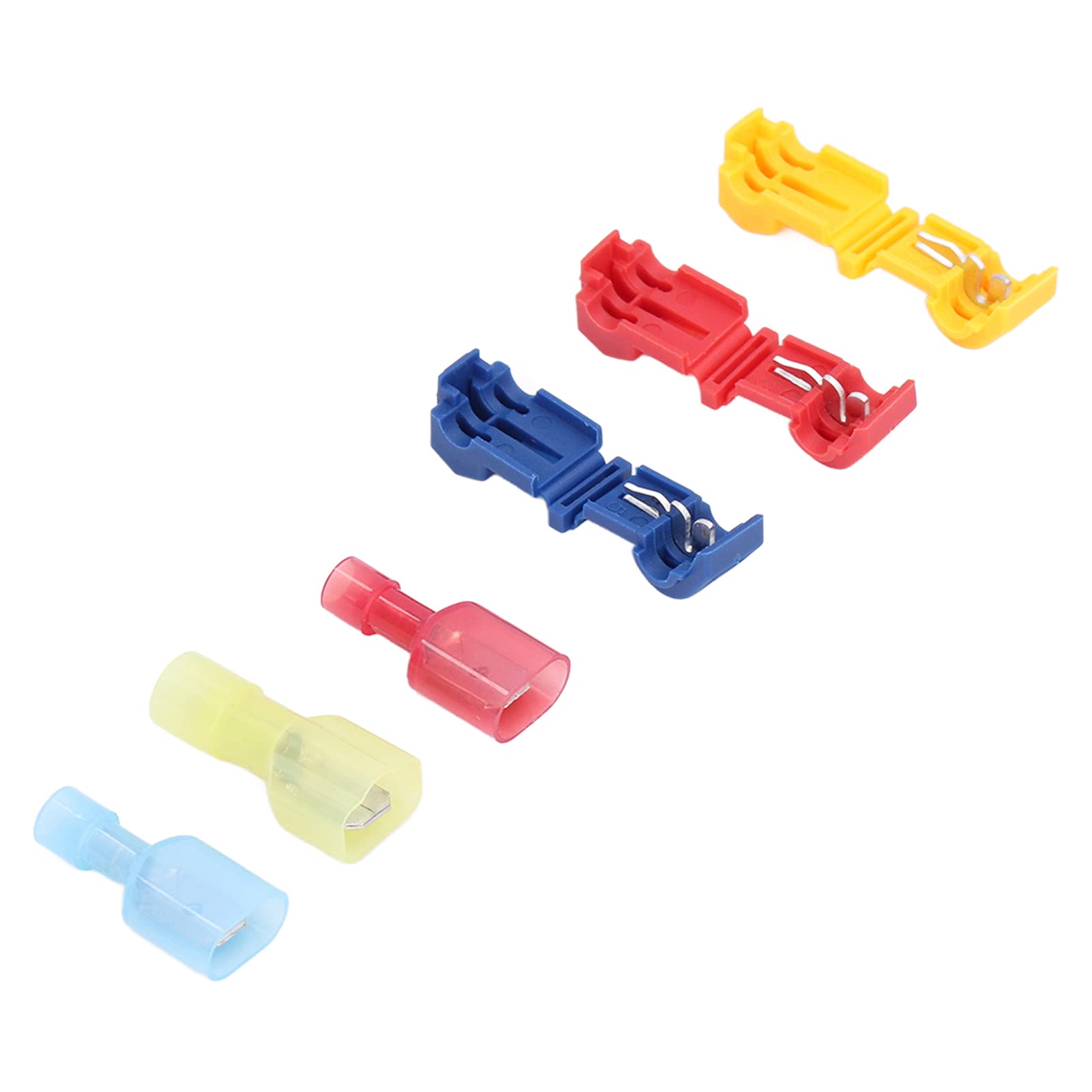 Electrical T Tap Connectors Set Wire Connector Male Spade Terminals Kit 60 Pack Cord Adapter Connector Adaptor Wire Joiner Wire Coupler Connector Adapter Spade