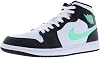 Jordan Nike Air 1 Mid Men's Shoes BlackFire Red-White DQ8426-060, WhiteGreen Glow-black, 9 UK
