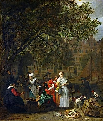 Peinture murale Amsterdam par Gabriel Metsu pour sublimer la décoration du salon familial