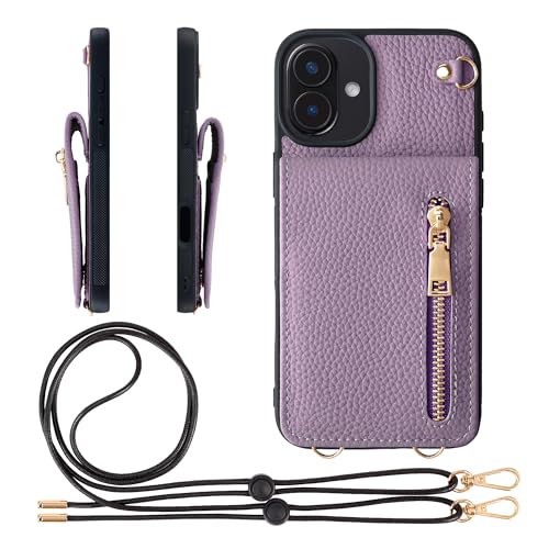 HANATORA for iPhone 16Plus �P�[�X �{�v �X�}�z�P�[�X �X�}�z�V�����_�[ �J�[�h�|�P�b�g �X�^���h �V�����_�[�X�g���b�v �t�� �V�������N�J�[�t���U�[ �R�C���P�[�X ���K���� �p�[�v�� SCPGGZ-16Plus-Purple