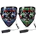 Halloween Scary Mask LED Mask LED Purge Mask [2PACK] LED Light Up Mask EL Wire Light Up for Festival Cosplay Halloween Costume Halloween Festival Party.