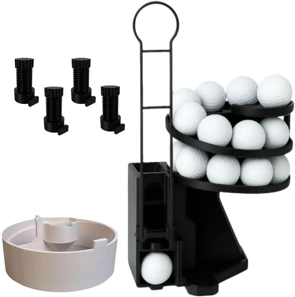 Golf Tee Trainer for Beginners with Foot Pedal, 25 Balls Capacity, Indoor/Outdoor Practice, Assembly Required