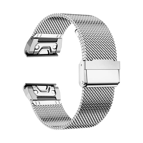 [PLYYQZM] 20mm 22mm 26mm^~mxgBGar min ɍ Fenix E 8 7 Pro 7X 6 6X 5X 5Plust@[XgbNXeXohɓKp(Silver,22mm(Epix Gen 2))