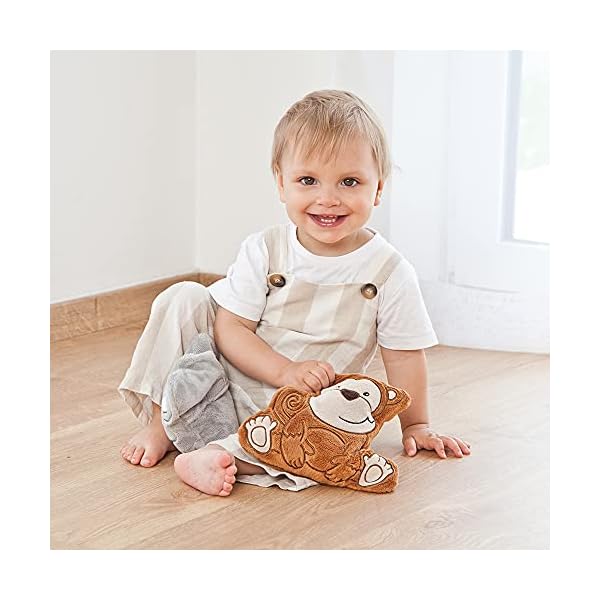 GRÜNSPECHT Wärmezoo Affe, Traubenkern-Wärmekissen mit waschbarem Bezug für Kinder, wärmendes Kuscheltier bei… – Bild 6