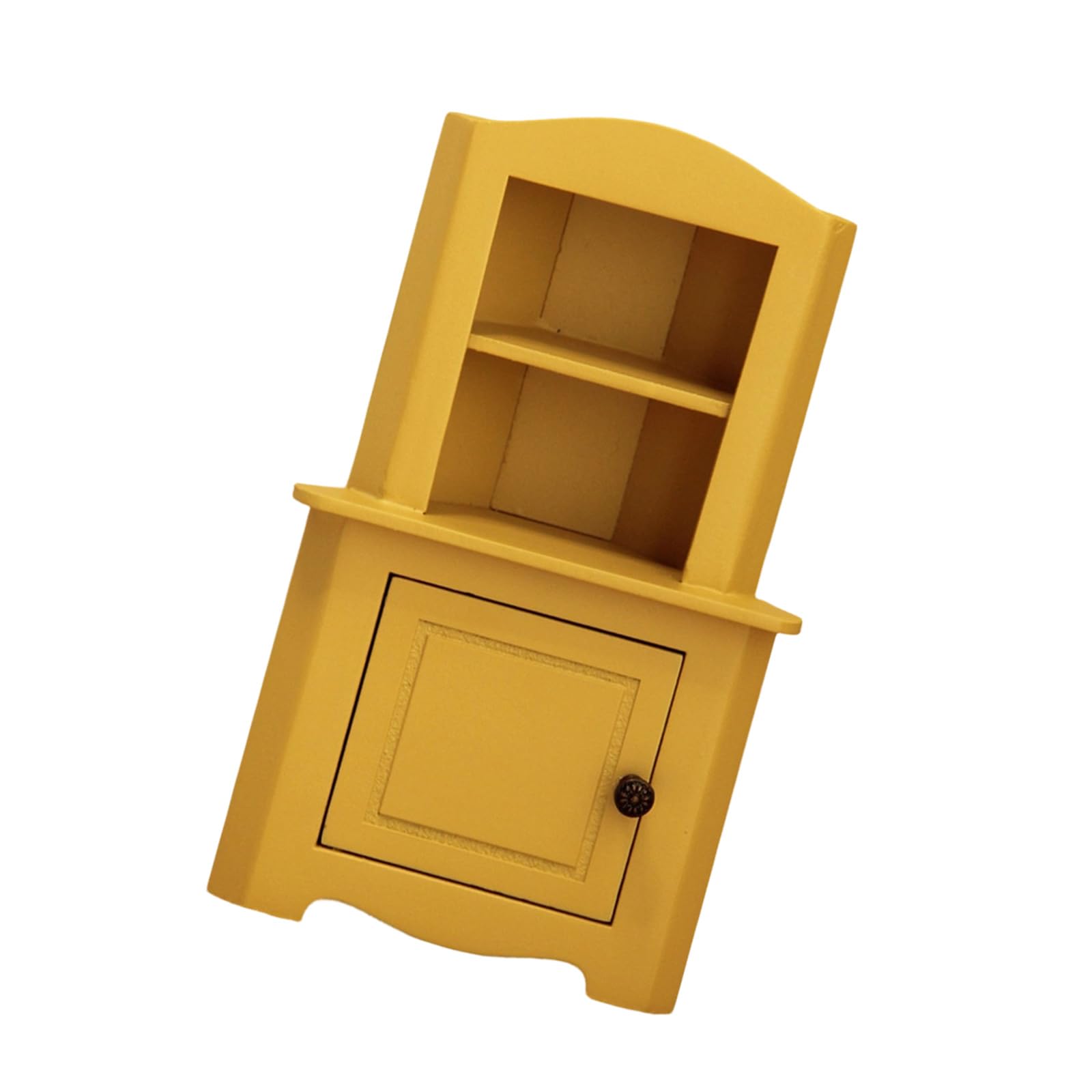 Armario de madera modelo muebles escala 1:12, amarillo
