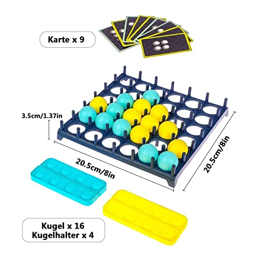 TNSLAND Bounce Off Party-Spiel (4 Gewinnt) - Jumping Ball Abprallen Für 2-4 Spieler - Desktop Bouncing Toy Für Familie Und Party