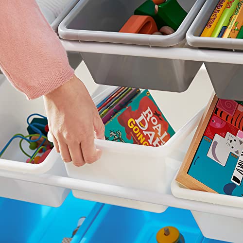 Songmics Kid's Large Toy Storage Unit With 16 Removable Bins, For Playroom, Children’s Room, 41.7", Space Theme #TOP5