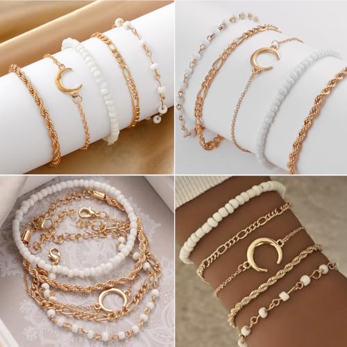 46 Pieces Gold Jewelry Sets for Women Fashion Gold Plated Necklace Bracelet Earrings Rings Set Valentine Anniversary Friendship Gift For Women3
