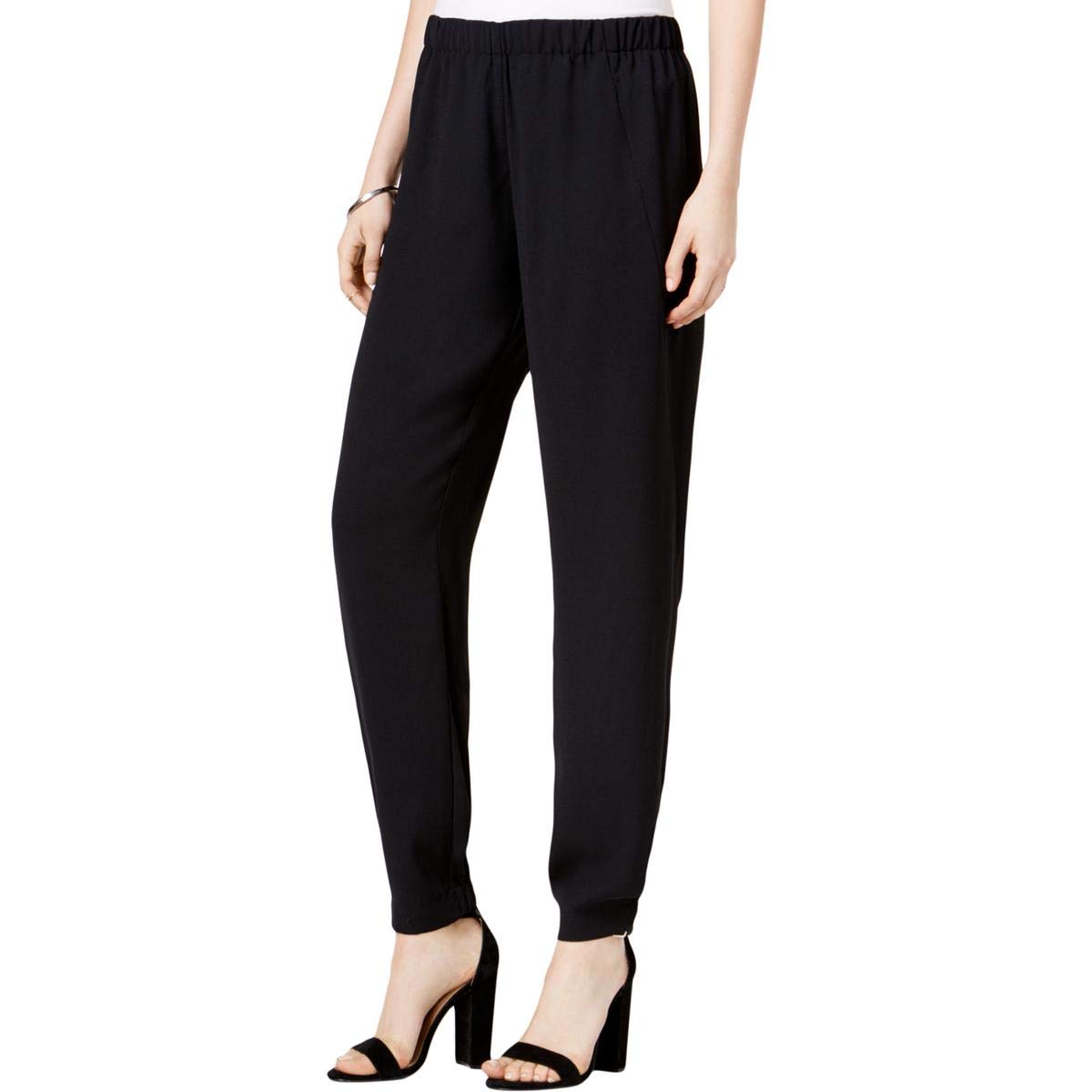 Bar III Womens Pull-On High Rise Jogger Pants Black XS