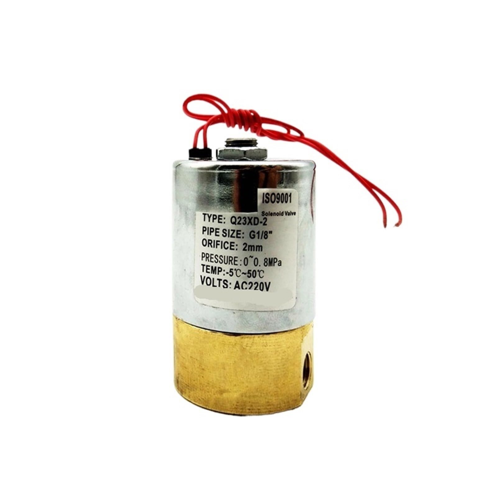 Brass Valve G1/4 G1/8 2/2 3/2 Way Direct Acting Solenoid Valve(Q22XD 06 G1-8 2-2Way,AC220V_CR704)
