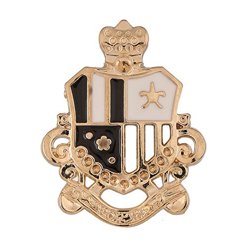 Medal Shape Lapel Pin Brooch in a Box for Men and Women (Blue)