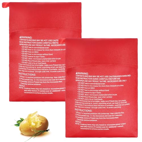 Nogeqi 2 Stück Kartoffelsack Mikrowelle Potato Bag Microwave Mikrowellenbeutel Für Kartoffeln Mikrowellen Kartoffelbeutel Die Küche Wiederverwendbar Für Sack Kochtasche Bag