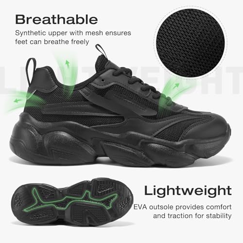 ZURIN Womens Chunky Platform Sneakers-Lightweight Breathable Dad Shoes,Casual Lace-Up Walking Sneakers,Comfortable Fashion Tennis Shoes2