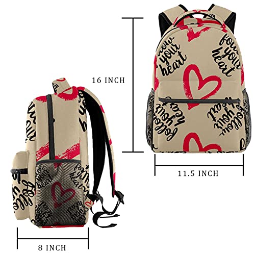 Sac à dos léopard Follow Your Heart multicolore, l'esprit libre