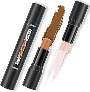 Contour Stick, 2 in 1 Body Face Highlighter Stick and Shading Sticks, Double-end Contour Concealer Highlighter Stick Contour Stick Foundation Cream Makeup(01)