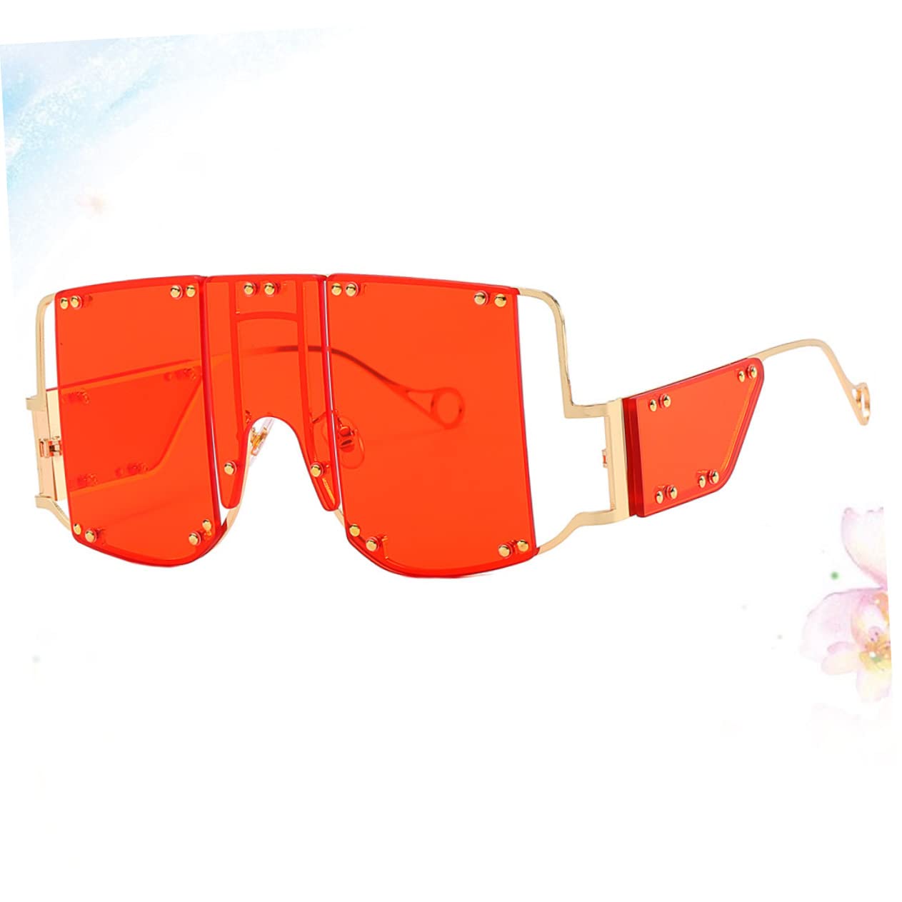 GALPADA Gafas De Sol De Fiesta Gafas Sin Montura Antigua Gafas De Moda Gafas De Fiesta Gafas De Sol Retro Gafas De Sol Steampunk Gafas De Sol De Gran Tamaño Tonos Gafas De Moda Moda