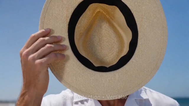 Sombrero Santa Fe Blocked Straw Outback de Papel miniatura 7