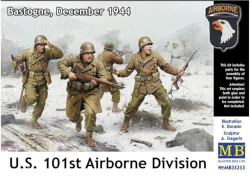 Figuras Masterbox 1:35 US 101st Airborne Bastogne para crear dioramas militares de invierno