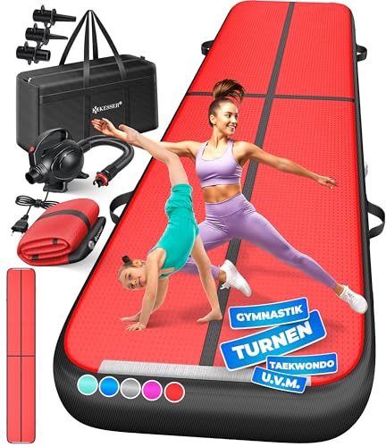 KESSER® Turnmatte Aufblasbar Airtrack Fitness-Matte Gymnastikmatte | inkl....