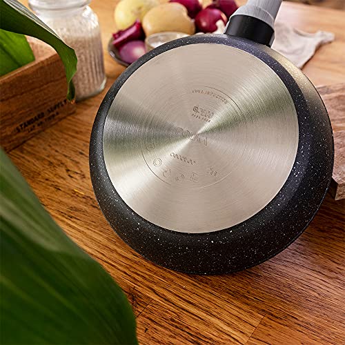 Cecotec-Set-de-Sartenes-Polka-Exclusive-18-22-26-Bucket-Set-WoodRock-Diametro-18-22-26-cm-Mango-frio-de-Baquelita-Aluminio-Forjado-Antiadherente-Teflon-Lavavajillas-y-Todo-Tipo-de-Cocinas