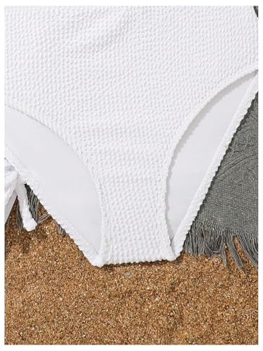 Image of SHENHE Girl's 3 Piece Swimsuits with Cover Up Skirt Halter Triangle Bathing Suits Bikini Set