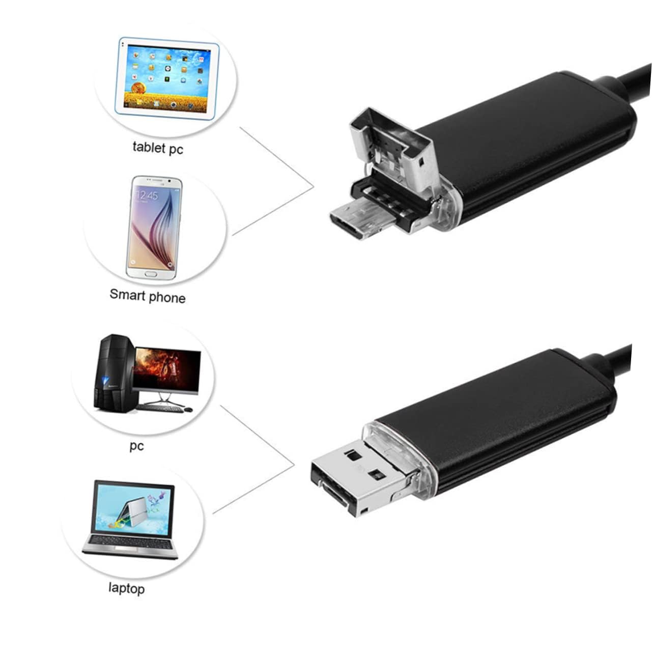 Unomor Inspection Camera for Computer Phone Black