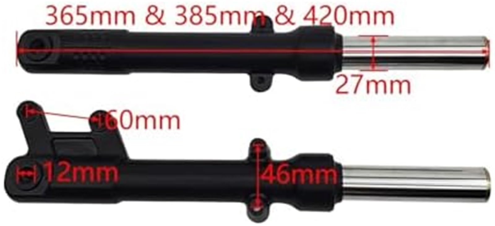 Amortisseur pour Avant hydraulique Confortable for Moto, 365 mm