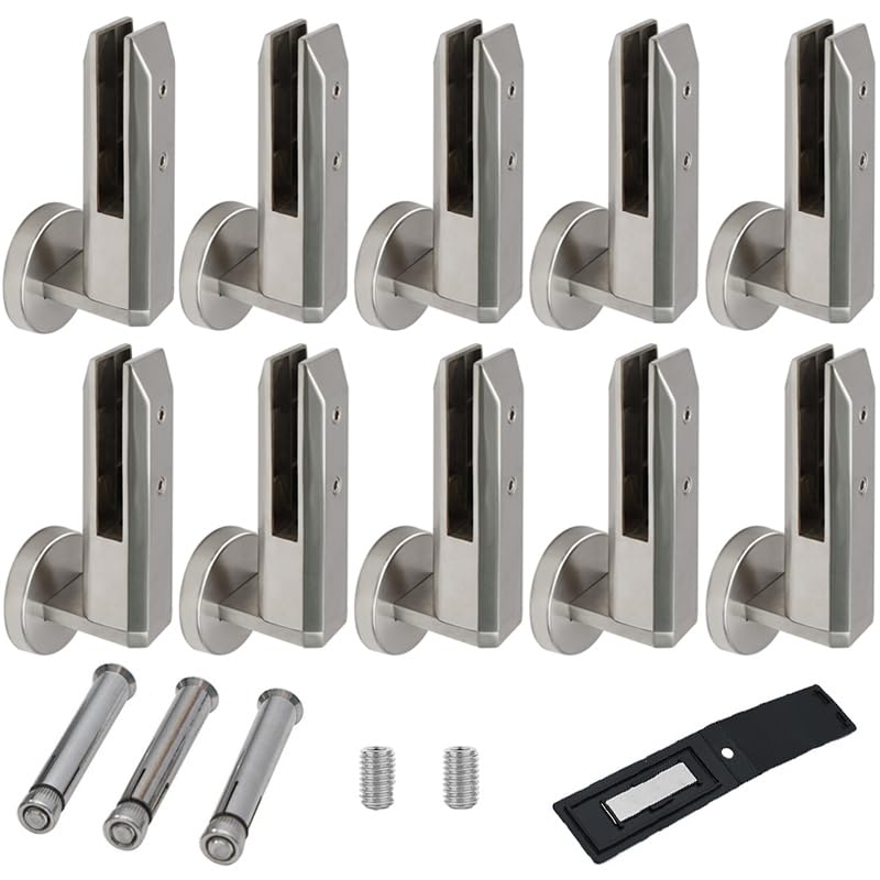 Pivot carré en acier inoxydable 304 pour montage de verre d'escalier