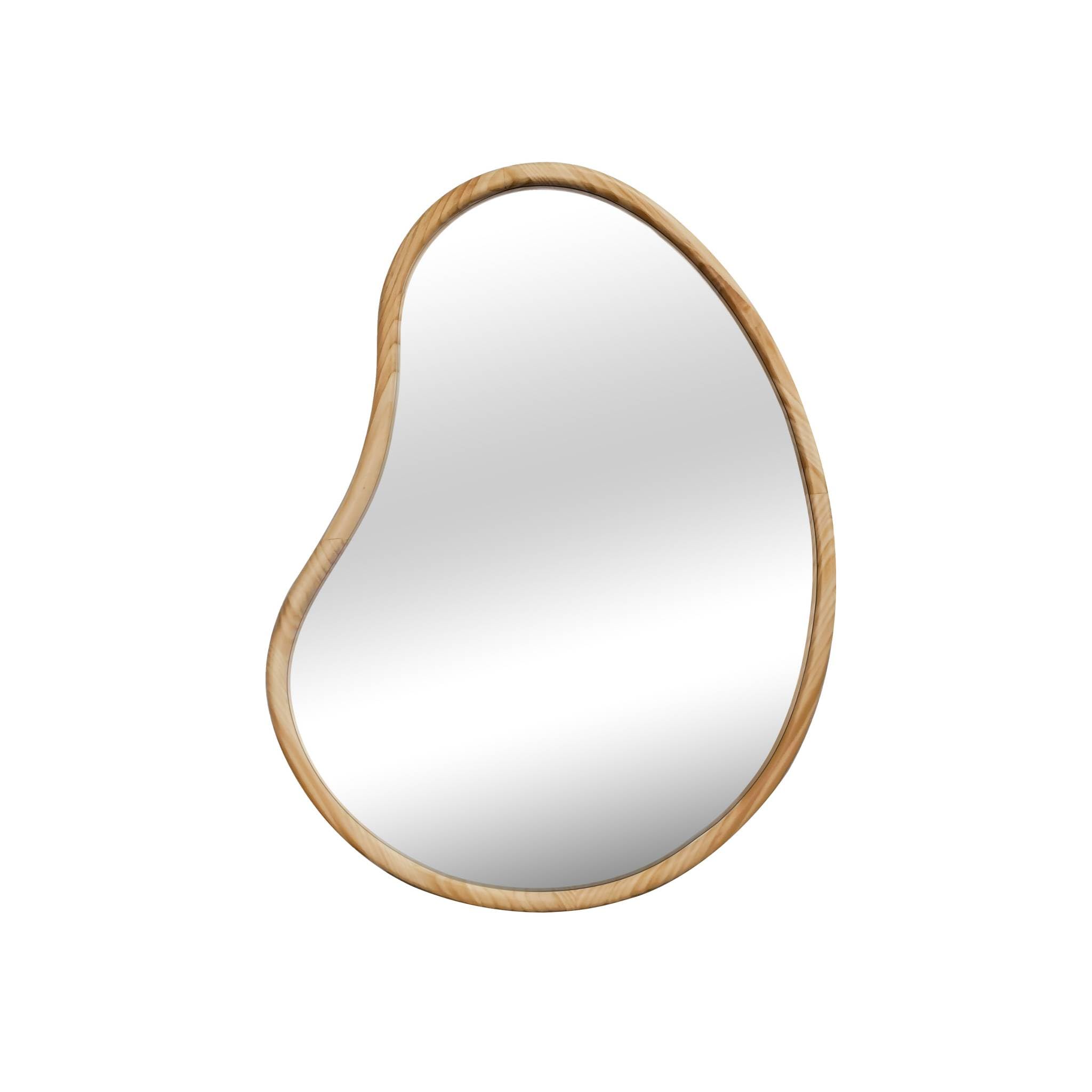 Alice's Garden sweeek - Miroir Organique en Bois de Sapin 65cm épaisseur 3cm Coloris Naturel idéal entrée. Chambre ou Salle de Bain