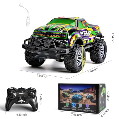 Top Remote Control Off Road Truck for Kids with 24GHz RC Monster Car and LED Lights - Image 3