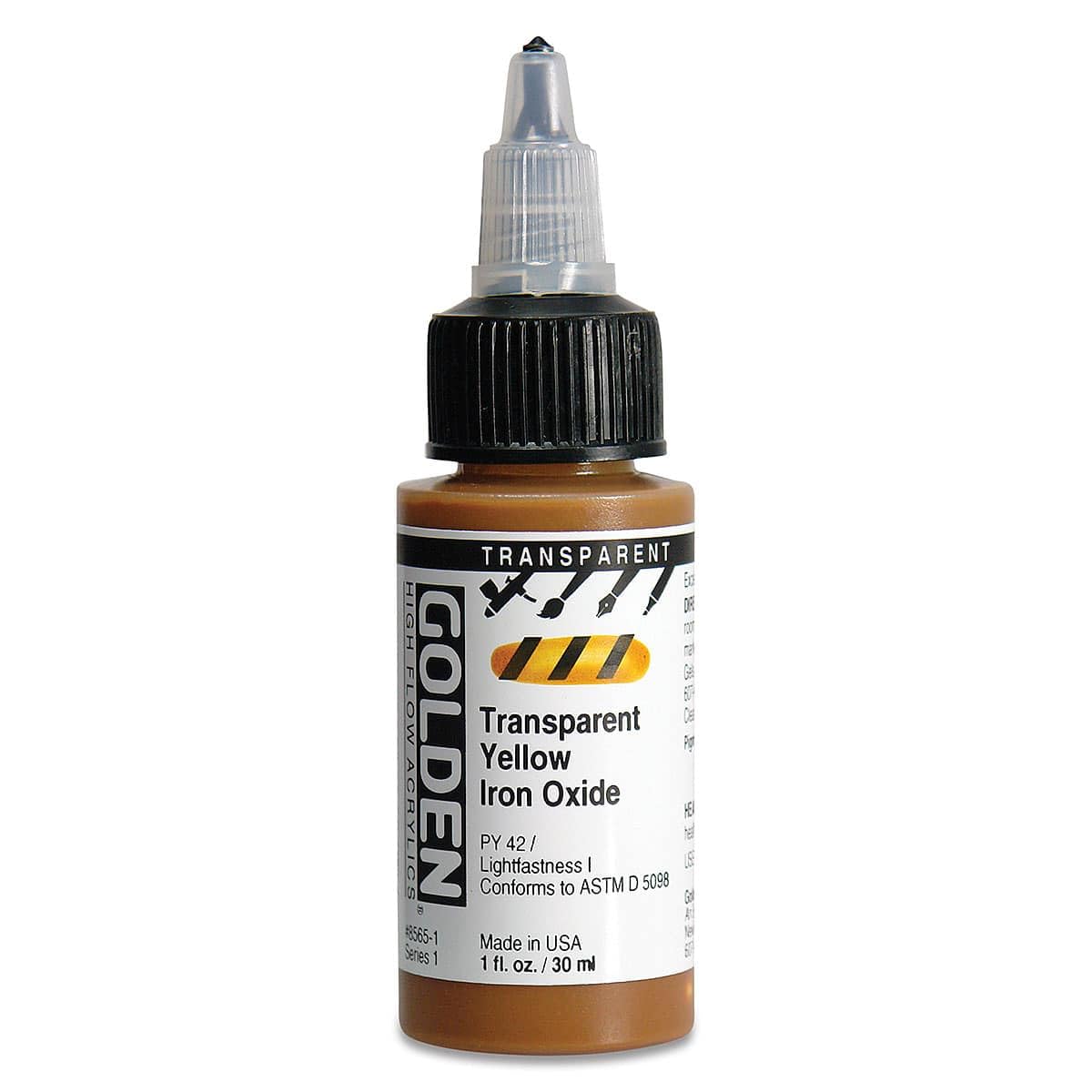 Golden Artist Colors High Flow Acrylic, 1 oz., Transparent Yellow Iron Oxide