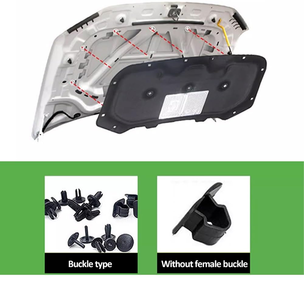 Para Leapmotor I C10 Ev 2024 - 2026 Aislamiento Térmico Capó