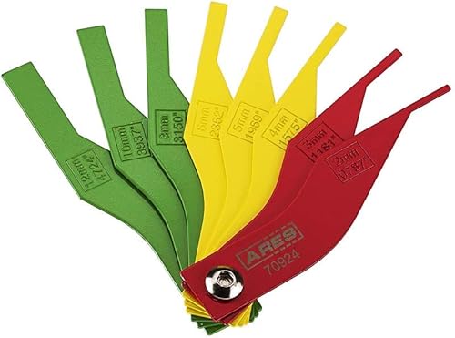 Miniatura 10 de ARES 18064-Juego de herramientas de calibre de freno de metal de 8 piezas, chapa de calibre 20, acabado de alta visibilidad resistente a la