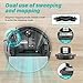 Xcity Robot Vacuum and Mop Combo, 4000Pa Strong Suction Smart Vacuum Cleaner with Water Tank & Dustbin, Self-Charging Robotic Vacuum for Pet Hair, Hard Floors & Carpets, App Control, Black