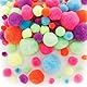 Baker Ross FE483 Neon Pompon-Bastelset, 200 Stück, Kartenherstellungs-Zubehör, Kunst und Handwerk Zubehör, Verzierungen zum Basteln