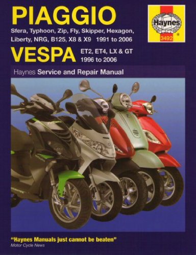 Jaguar Power Sports Piaggio & Vespa Haynes Repair Manual