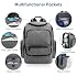 Mancro Diaper Bag Backpack, Baby Diaper Bag with 2 Side Insulated Pockets, Travel Diaper Backpack for Men Women with Stroller Straps, Large Capacity and Waterproof, Grey