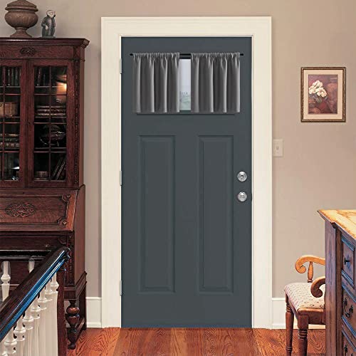 Xtmyi Outdoor Valances For Paito Waterproof Light Blocking Blackout Thermal Insulated Valance Curtains,12 Inch Length,Dark Grey #TOP3