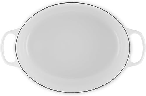 Miniatura 3 de Le Creuset - Olla holandés redonda con tapa de cocina, hecha de hierro fundido esmaltado, de 9.5 cuartos de galón de capacidad, color blanco,